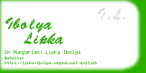 ibolya lipka business card